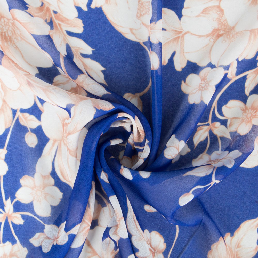 Gaze Vintage Blumen Blau - Ribes y Casals