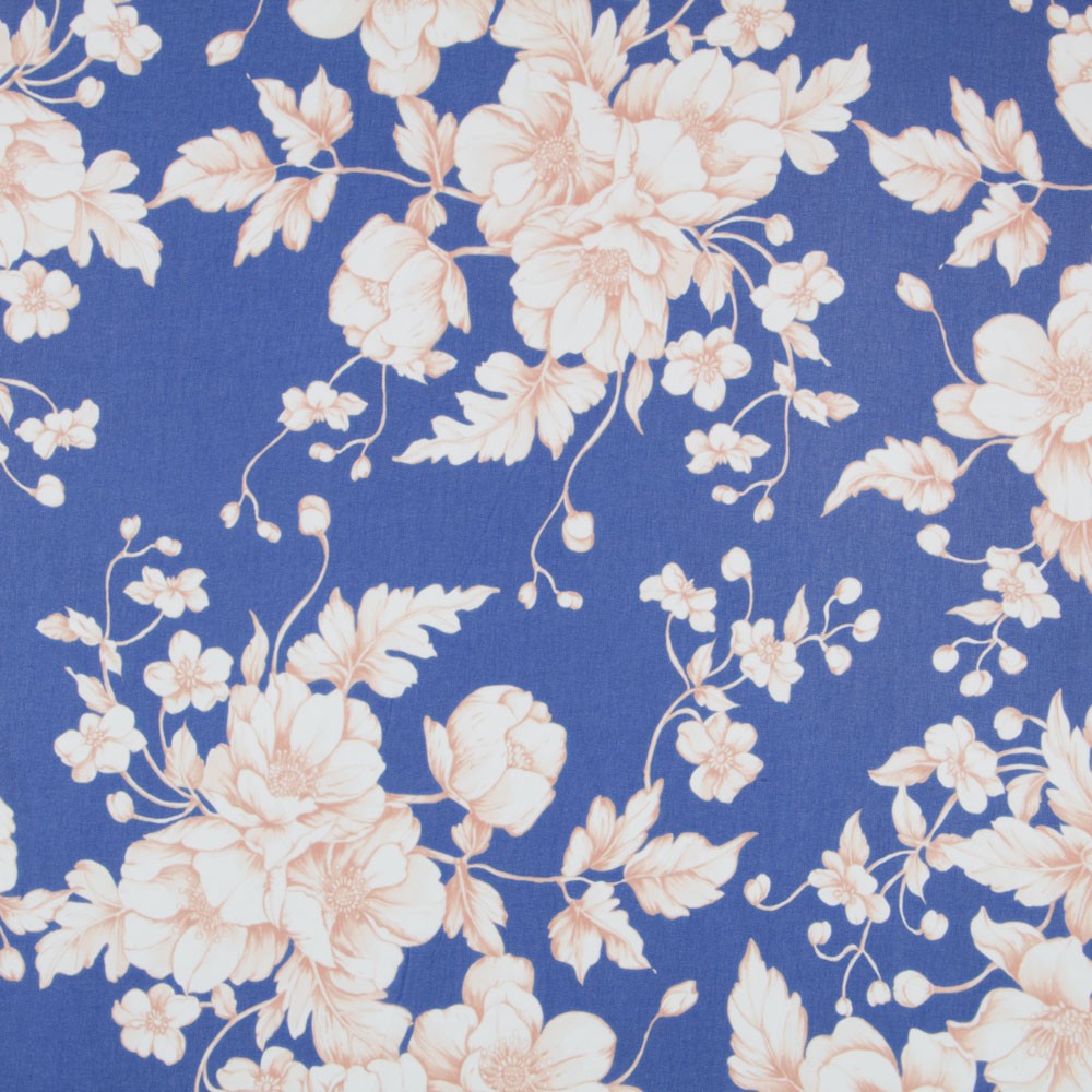 Gaze Vintage Blumen Blau - Ribes y Casals