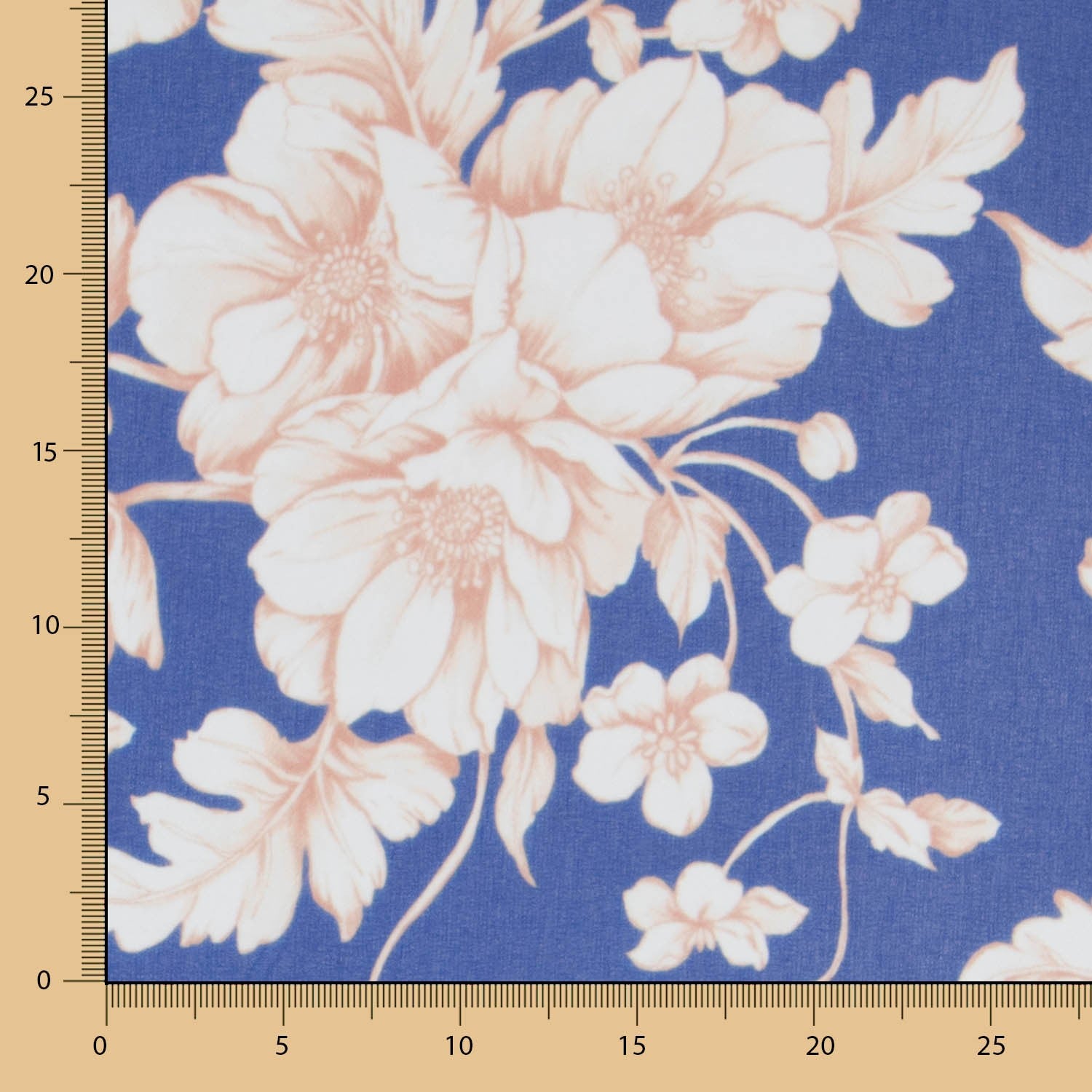 Gaze Vintage Blumen Blau - Ribes y Casals