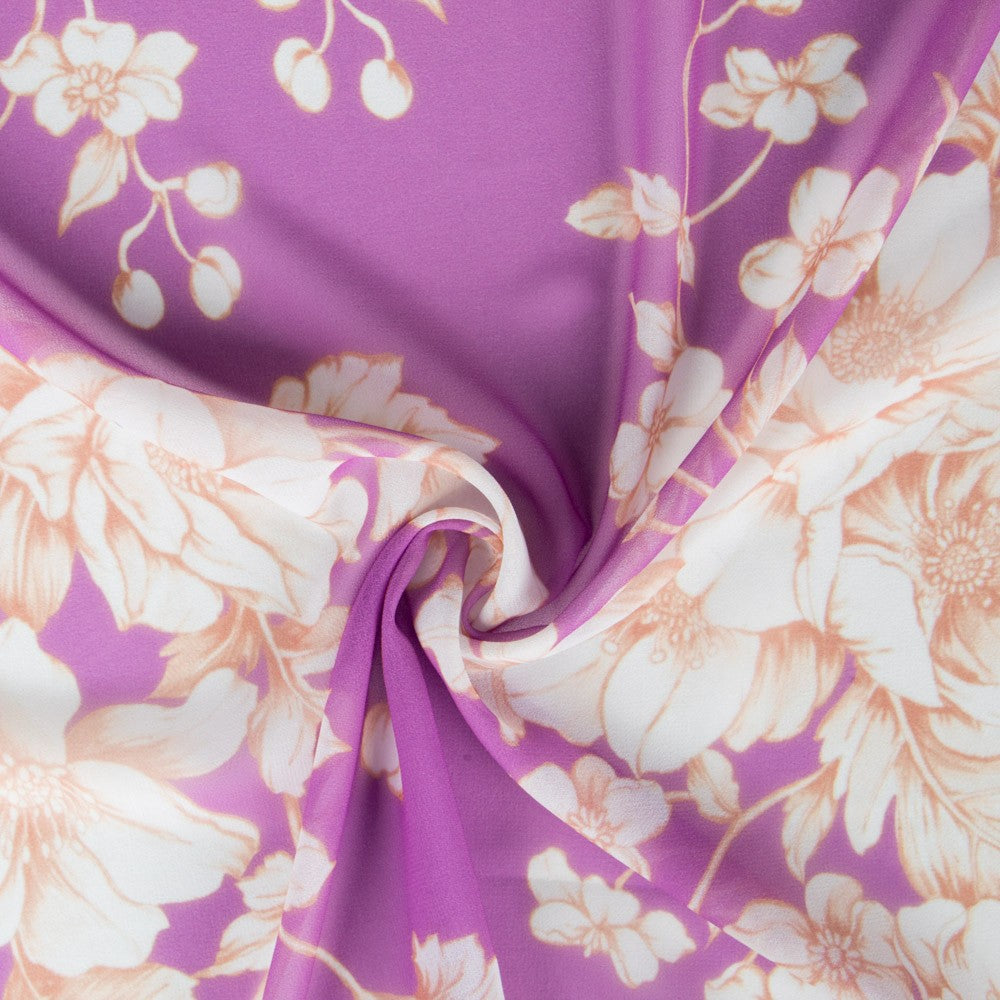 Mauve Vintage Blumen Gaze - Ribes y Casals