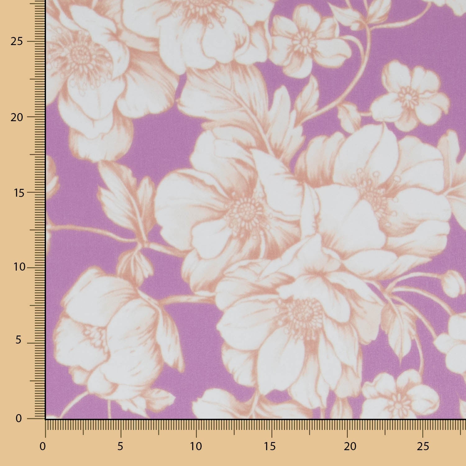 Mauve Vintage Blumen Gaze - Ribes y Casals