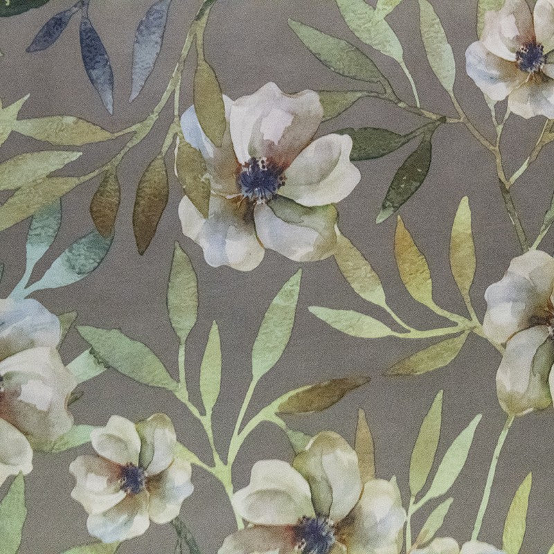 Botanische Polyester-Gaze Grau - Ribes y Casals