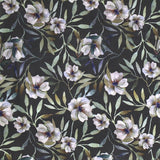 Botanische Polyester-Gaze Schwarz - Ribes y Casals