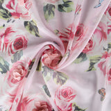 Gaze Polyester Fantasie Rosa Blume - Ribes y Casals