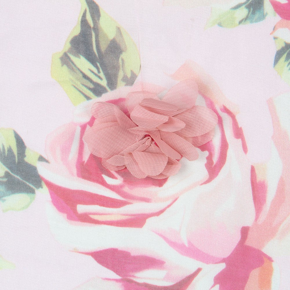 Gaze Polyester Fantasie Rosa Blume - Ribes y Casals