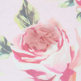 Gaze Polyester Fantasie Rosa Blume - Ribes y Casals