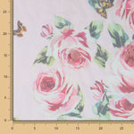 Gaze Polyester Fantasie Rosa Blume - Ribes y Casals