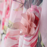 Gaze Polyester Fantasie Rosa Blume - Ribes y Casals