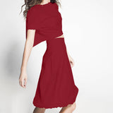 Polyester Gaze Granat - Ribes y Casals