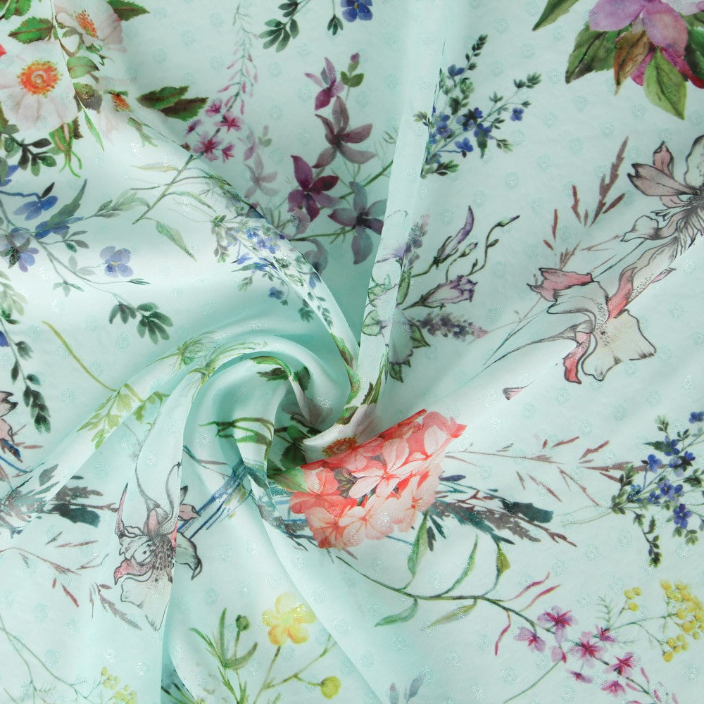 Plumeti Polyester Gaze Wasser Grün - Ribes y Casals