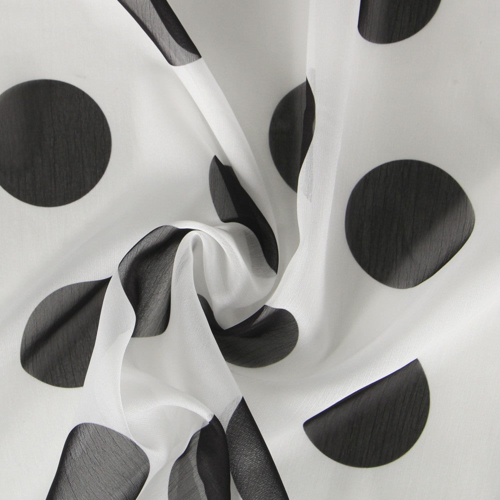 Mull Tornasol Polka Dot Weiß - Ribes y Casals