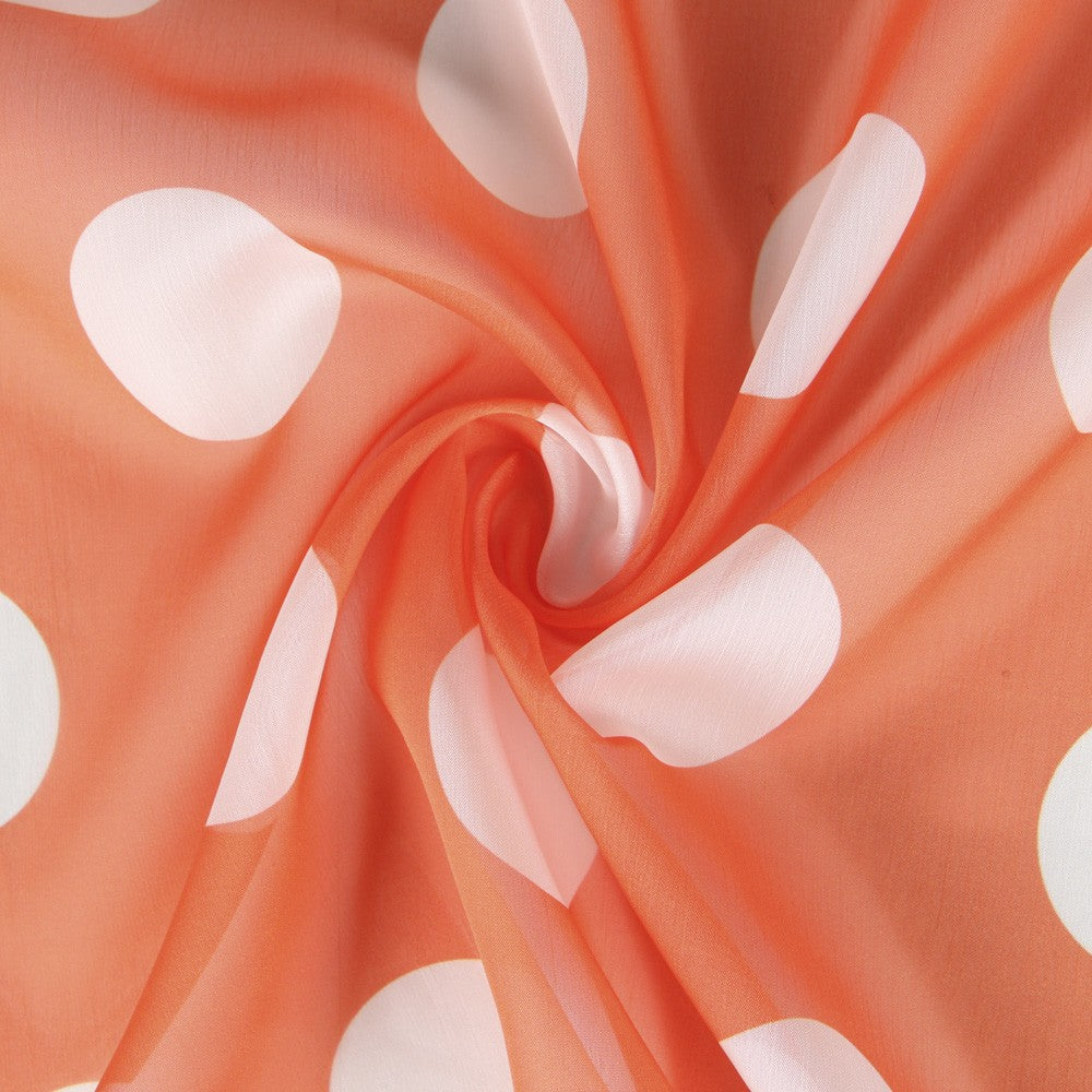 Mull Tornasol Polka Dot Tangerine - Ribes y Casals