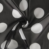 Mull Tornasol Polka Dot Schwarz - Ribes y Casals
