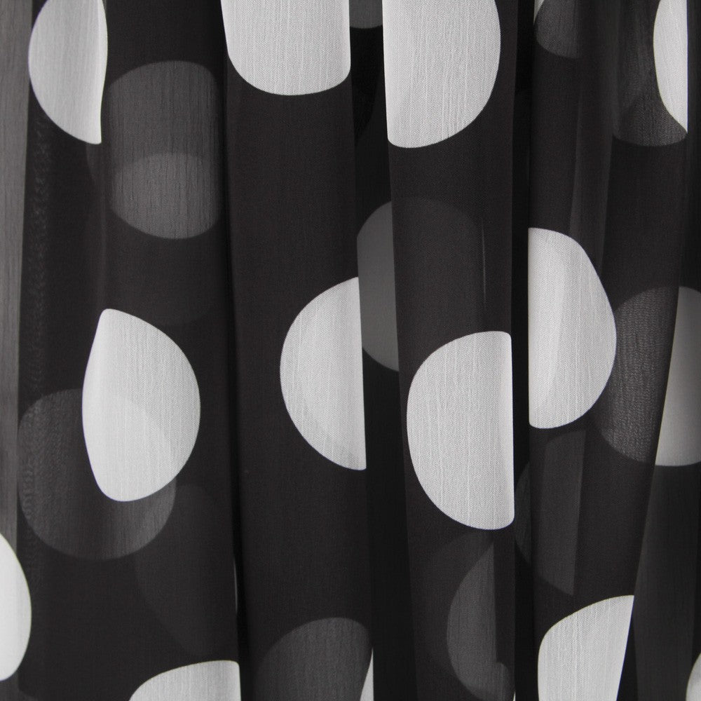 Mull Tornasol Polka Dot Schwarz - Ribes y Casals