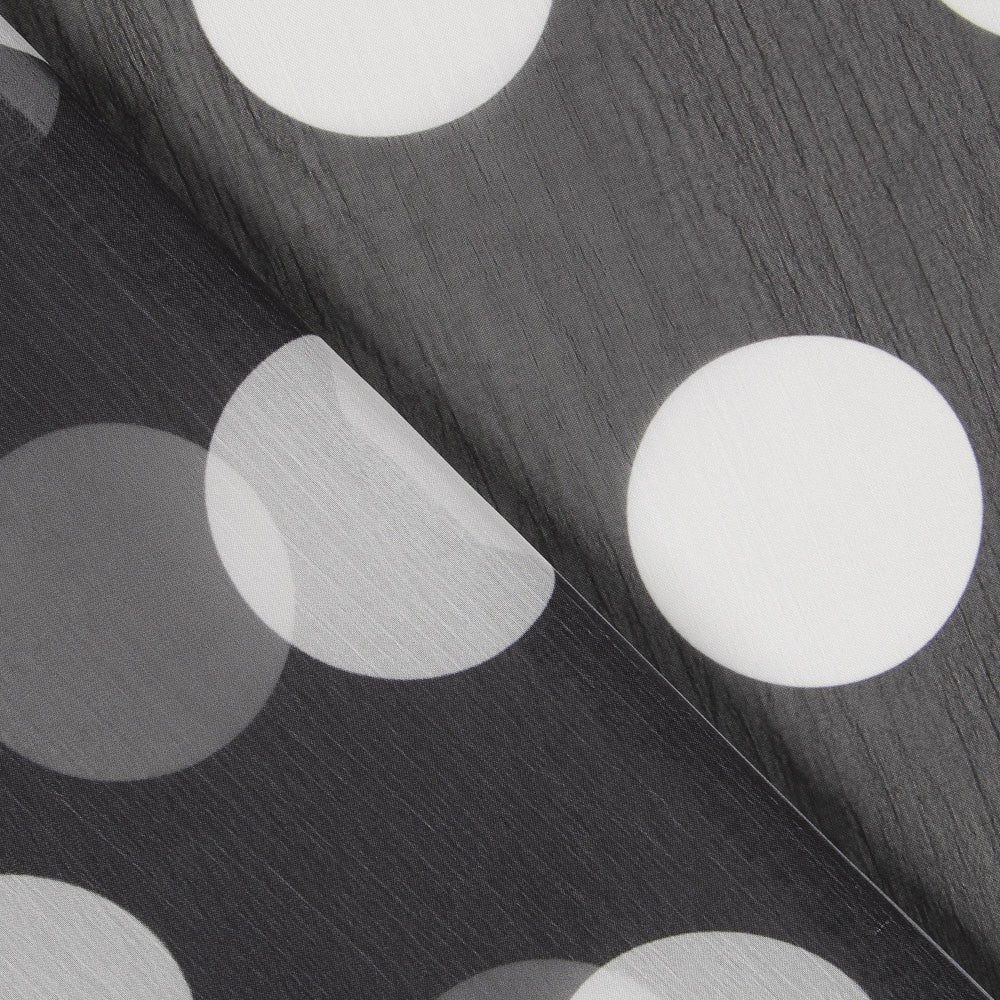 Mull Tornasol Polka Dot Schwarz - Ribes y Casals