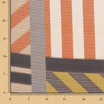 Geometrisches Polyester-Gaze-Tuch in Braun und Grün - Ribes y Casals