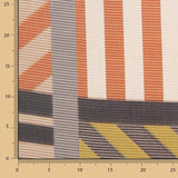Geometrisches Polyester-Gaze-Tuch in Braun und Grün - Ribes y Casals