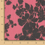 Mull Bambula Lúrex Mohnblumen Schwarz - Ribes y Casals