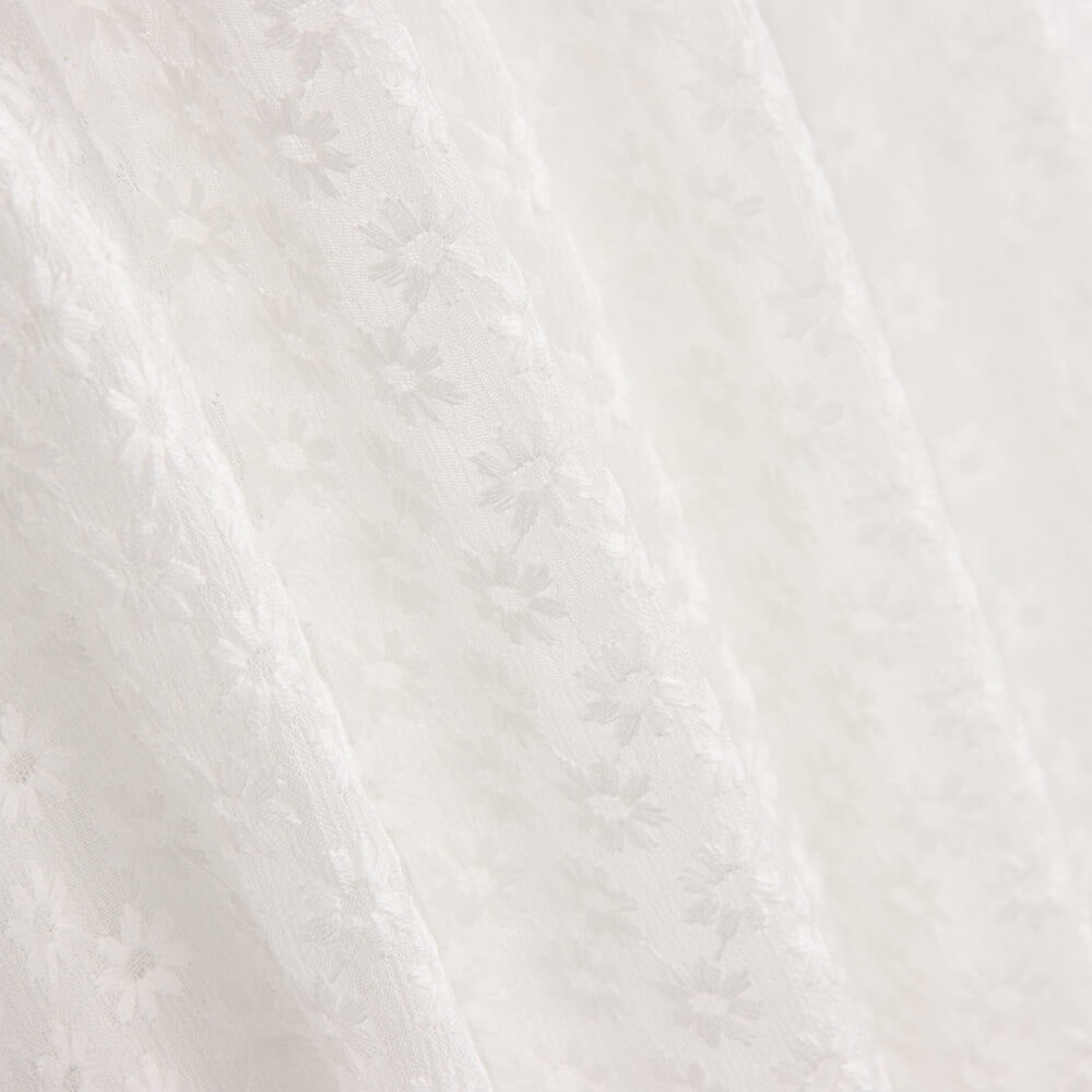 Gaze Bambula Polyester Polyester Blume Weiß Gebrochen - Ribes y Casals
