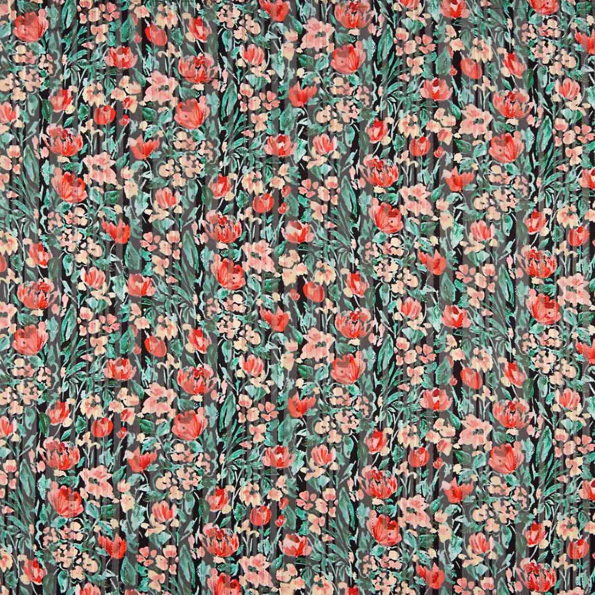 Floral gestreifte Lurex-Mullbinde - Ribes y Casals