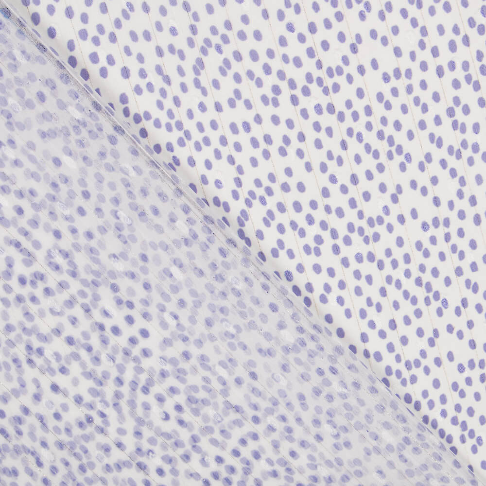 Mauve Polka Dots Lurex Gaze - Ribes y Casals
