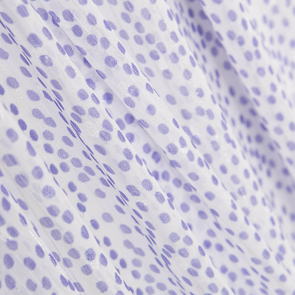 Mauve Polka Dots Lurex Gaze - Ribes y Casals