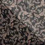 Gaze Lurex Floral Schwarz - Ribes y Casals