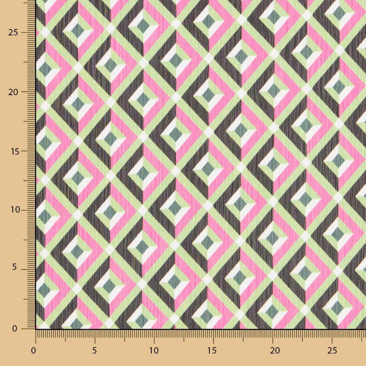 Polyester Gaze Geo Fuchsia - Ribes y Casals