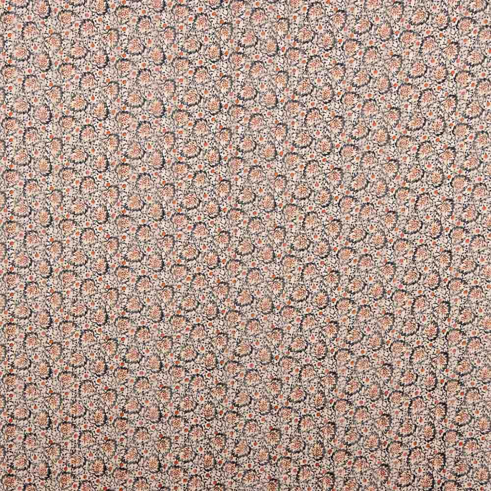 Lurex-Satin-Gaze Beige-Blätter - Ribes y Casals