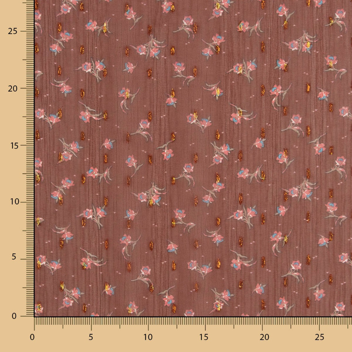 Mull Lurex Mini Blume Granat - Ribes y Casals