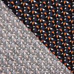 Bedruckter Viskose-Mini Geo Orange - Ribes y Casals
