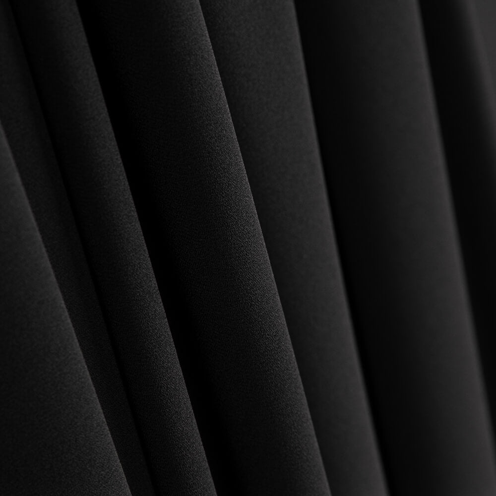 Reststück Georgette aus Polyester „Gala“ – schwarz – verschiedene Maße x Breite 150 cm - Ribes y Casals