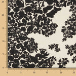 Georgette Viskose Floral Schwarz und Weiß - Ribes y Casals