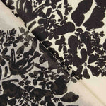Georgette Viskose Floral Schwarz und Weiß - Ribes y Casals