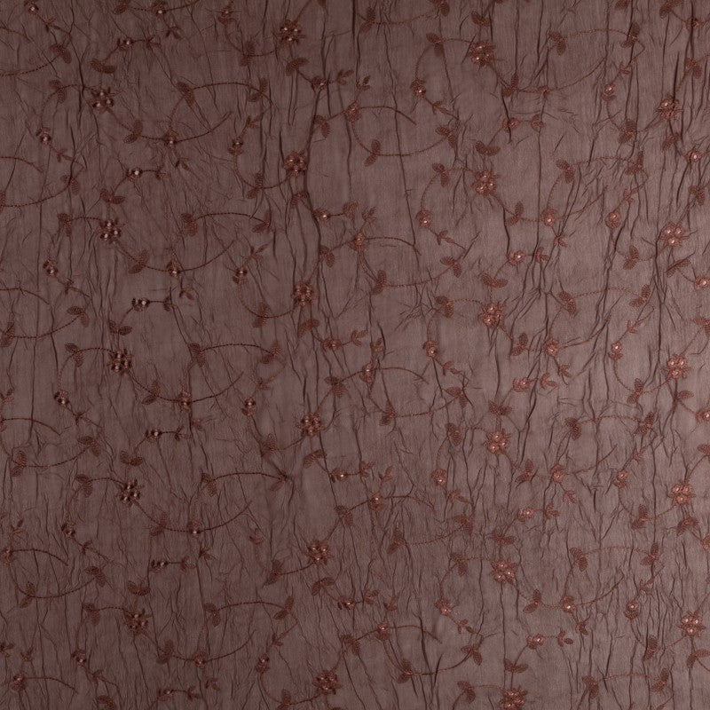 Georgette Crush Braun Stickerei - Ribes y Casals