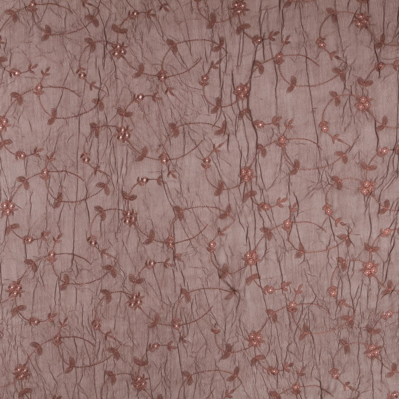 Georgette Crush Braun Stickerei - Ribes y Casals