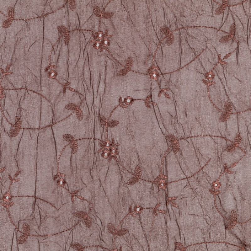Georgette Crush Braun Stickerei - Ribes y Casals