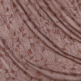 Georgette Crush Braun Stickerei - Ribes y Casals