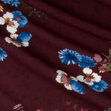 Georgette Floral Granat - Ribes y Casals