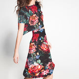 Georgette Floral Schwarz - Ribes y Casals