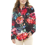 Georgette Floral Schwarz - Ribes y Casals