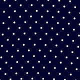 Georgette Polka Dot Weiß Marine Hintergrund - Ribes y Casals