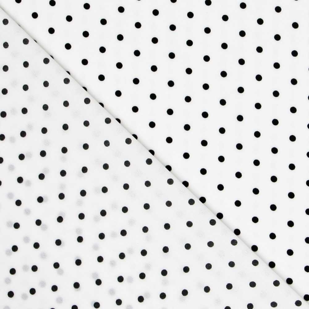 Georgette Polka Dots Weiß 4mm - Ribes y Casals