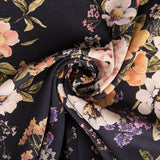 Georgette Floral Candela Schwarz - Ribes y Casals