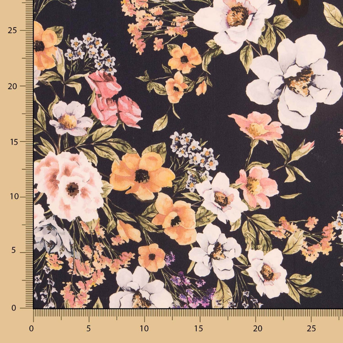 Georgette Floral Candela Schwarz - Ribes y Casals