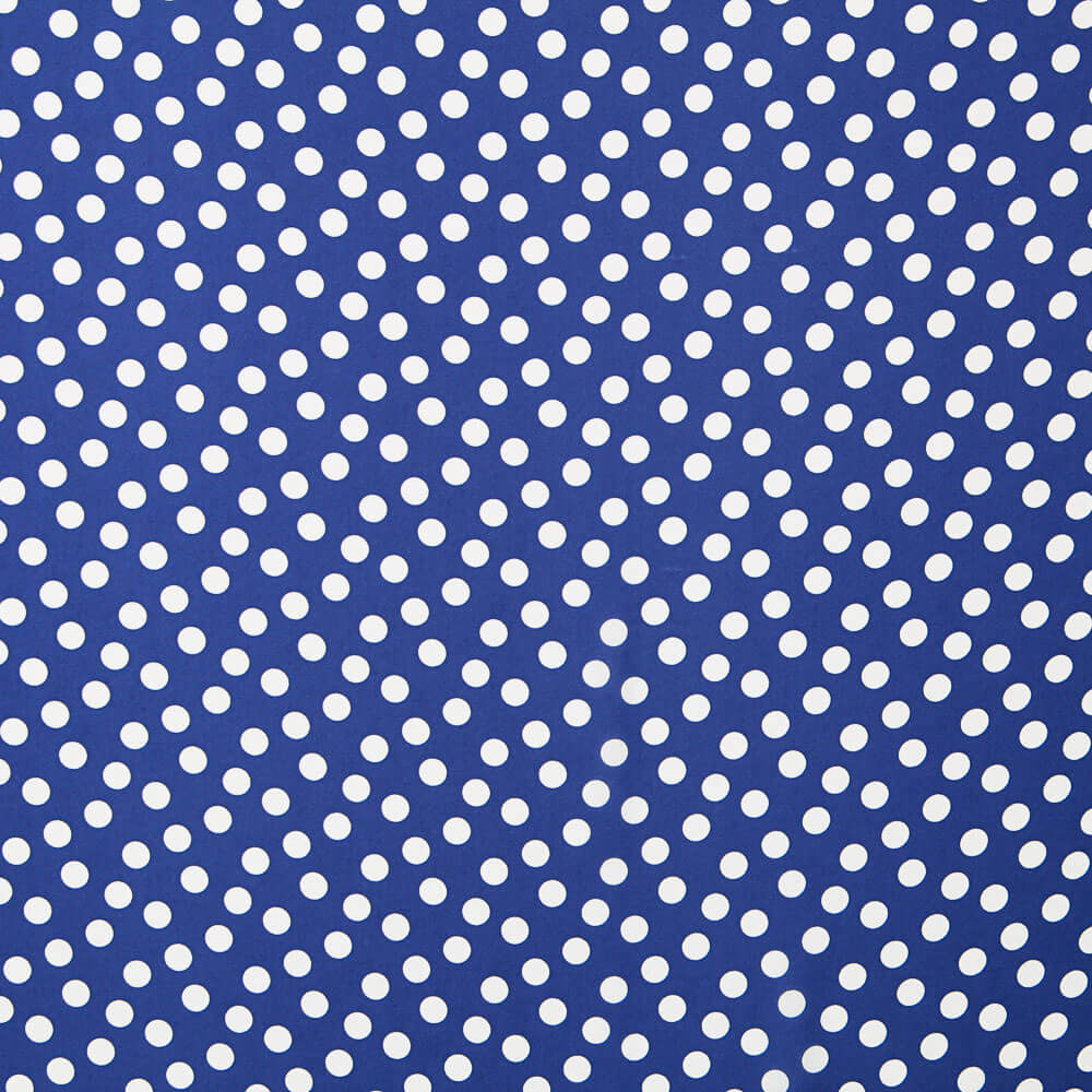 Georgette Polka Dots Blau - Ribes y Casals