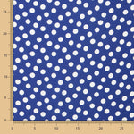 Georgette Polka Dots Blau - Ribes y Casals