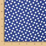 Georgette Polka Dots Blau - Ribes y Casals