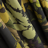 Georgette Polyester Blumen Grün - Ribes y Casals