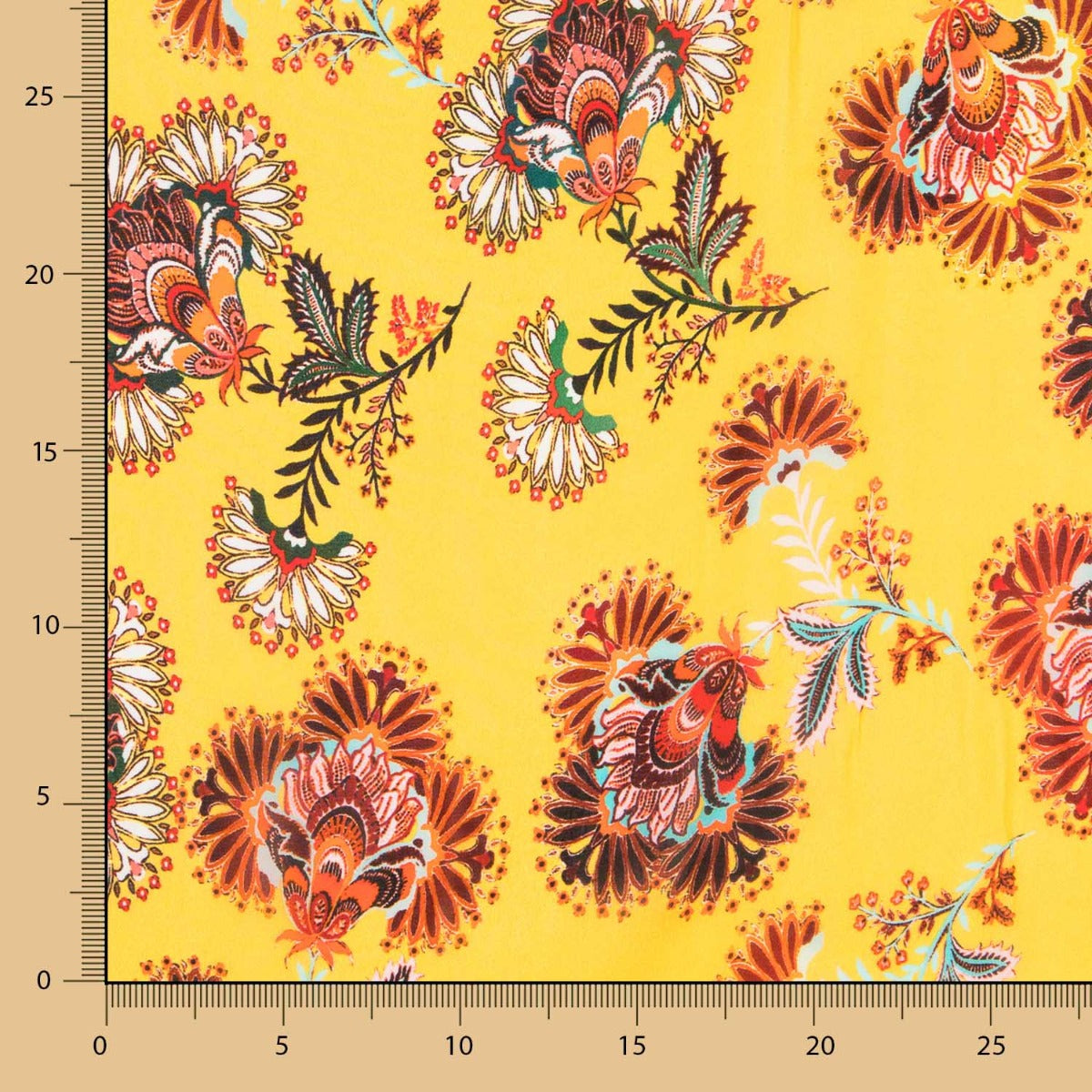 Georgette Orientalisch Viskose Gelb - Ribes y Casals